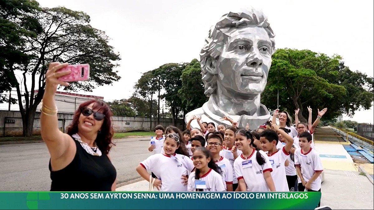 Alunos da EMEF Ayrton Senna da Silva participam de reportagem especial do Esporte Espetacular
